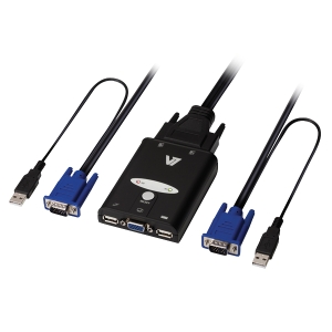 2PORT USB COMPACT KVM SWITCH 3FT KVM CABLES 2X