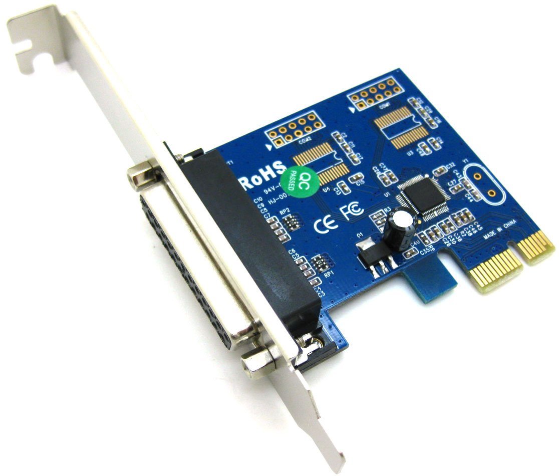 DB25 Parallel Port LPT Printer to PCI-E PCI Express - Click Image to Close