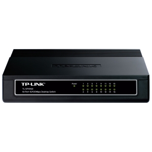 TL-SF1016D DESKTOP 16PORT 10/ 100 STANDALONE RJ45 W/ PLASTIC CAS - Click Image to Close